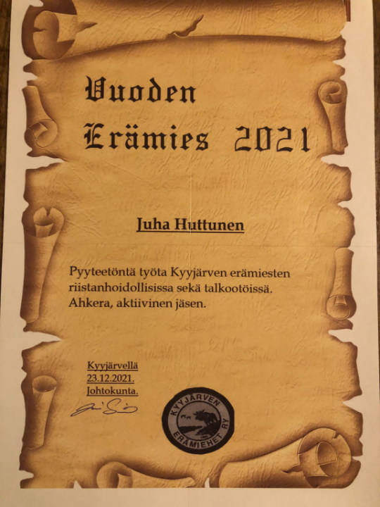 Vuoden 2021 Erämies