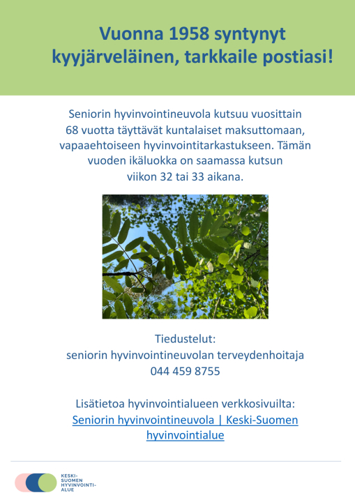 HYVINVOINTITARKASTUKSET