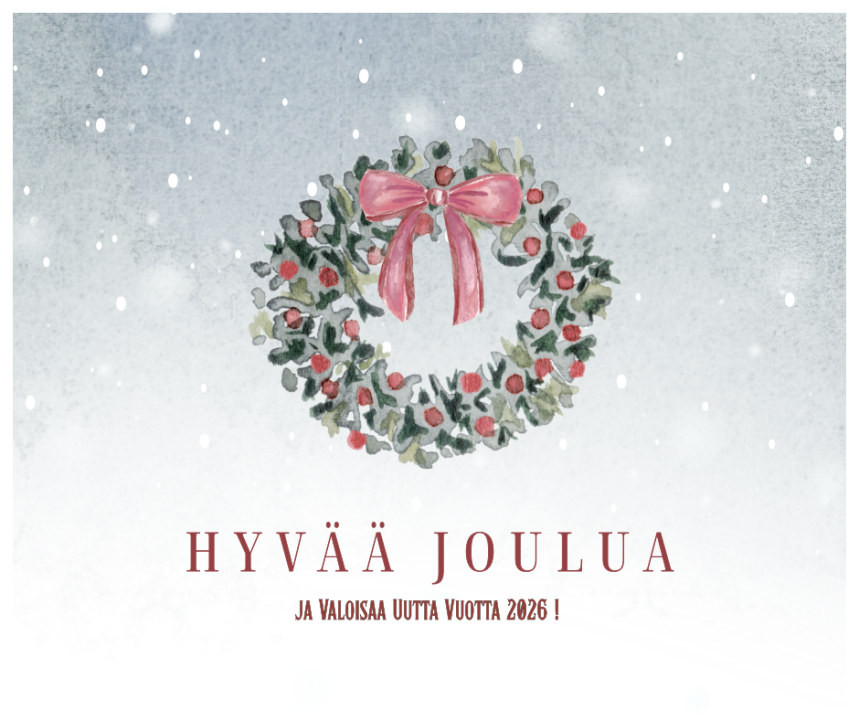 Jouluinen piirretty kranssi