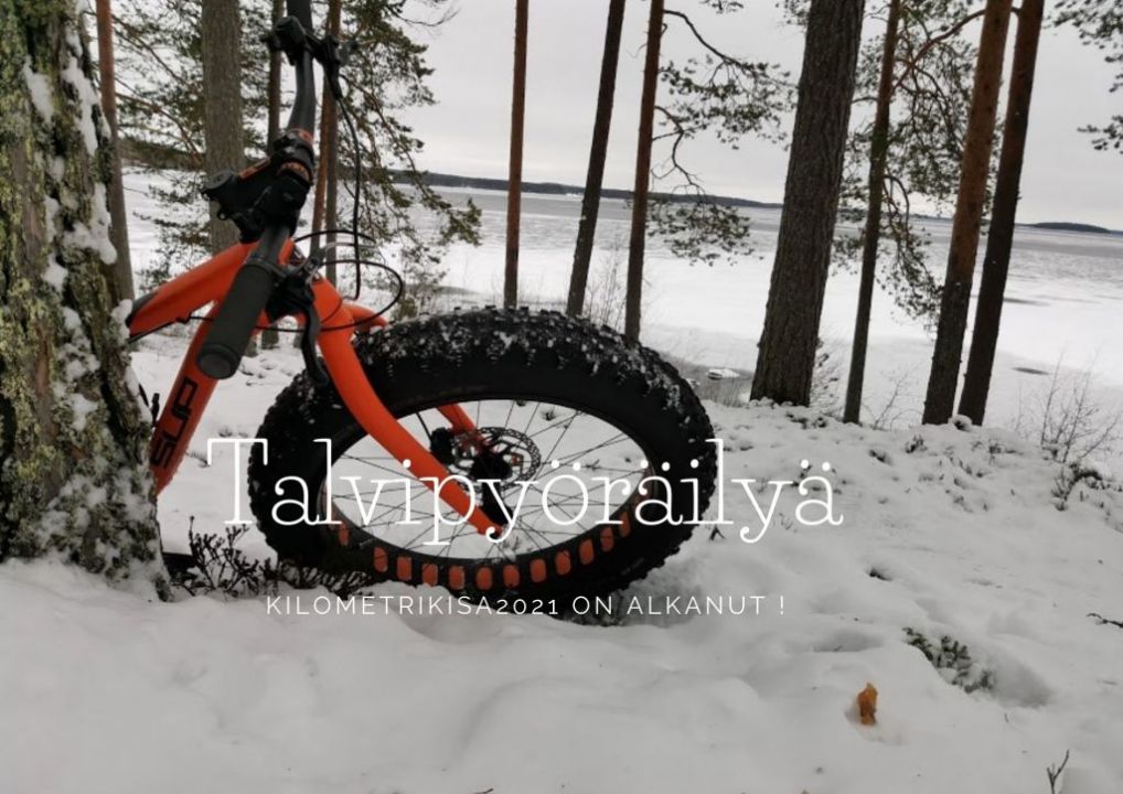 talvipyöräilyä