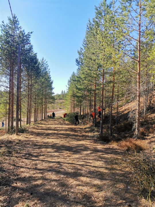  Raivauksen jälkeen pururata avartui: enemmän valoa, parempi näkyvyys ja paremmat talviolosuhteet.