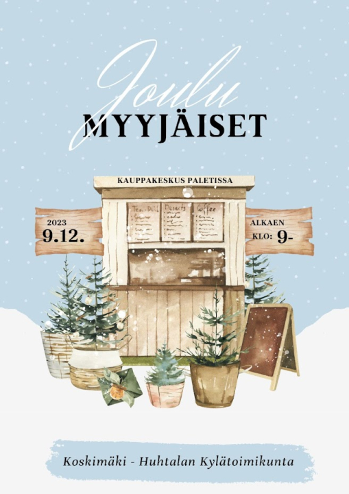 myyjäisten ilmoitus