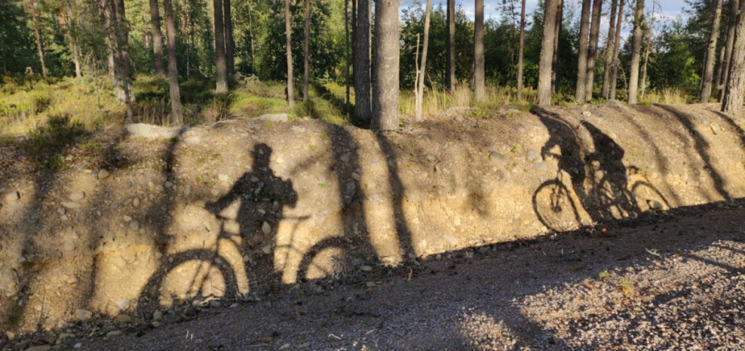 varjokuvassa fillaristit