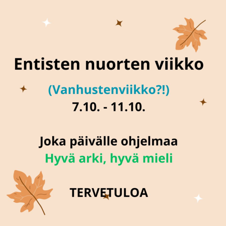 Entistennuortenviikko
