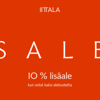 10% lisäale, kun ostat kaksi aletuotetta. Etu voimassa 13.7.2026
